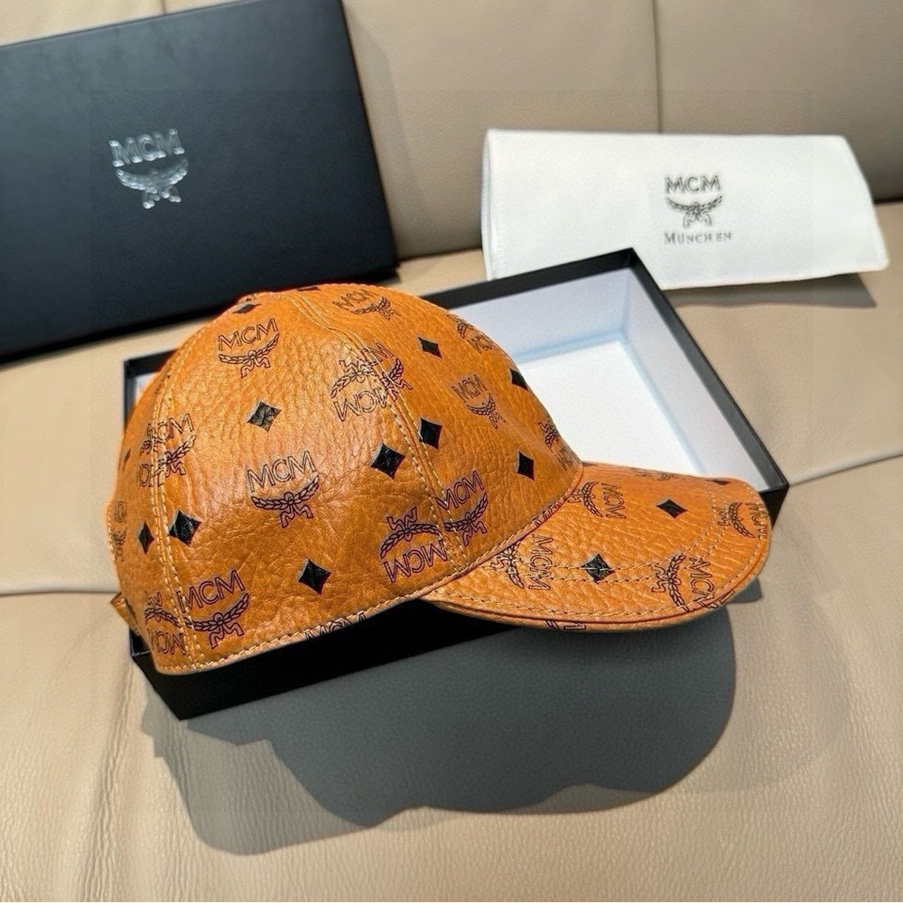 MCM letter logo pattern brown baseball cap - Picture 6 of 6